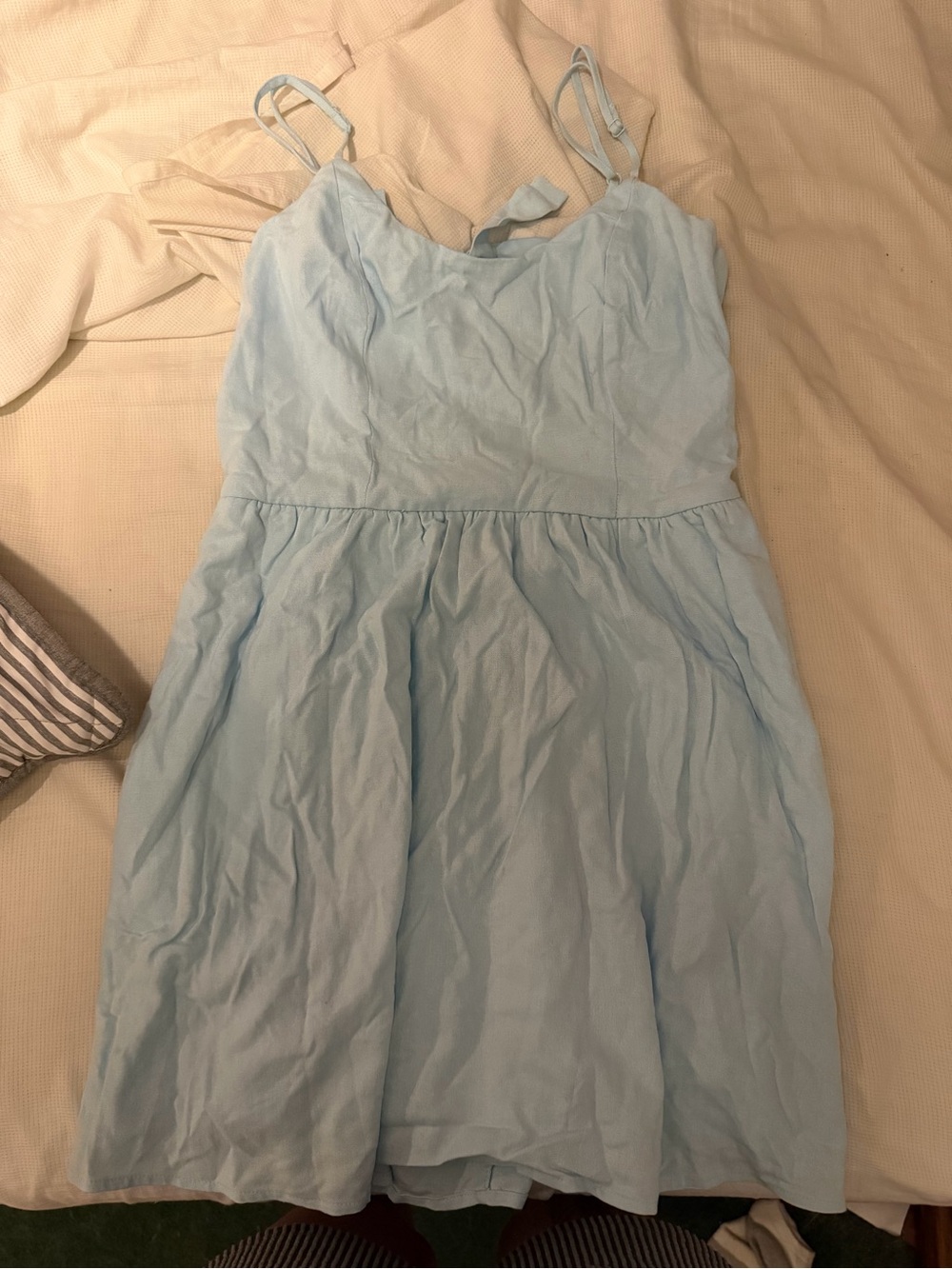 Light Blue Spaghetti Strap Dress